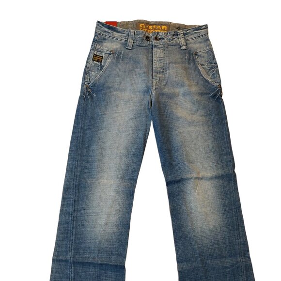 G-Star Raw RADAR SLACKS New Envil Denim Trash Wash Wide Leg Jeans Sz 31 x 34 NWT - Picture 3 of 11